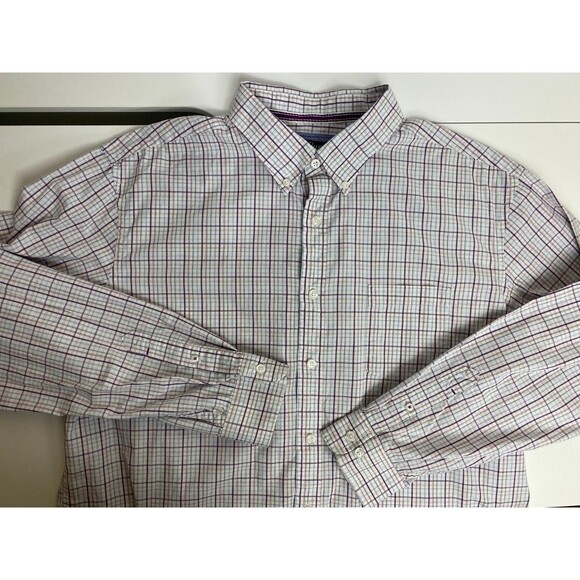 G.H. Bass & Co Men's Button Down Shirt Collar Neck Long Sleeves  Purple Size XL - Picture 3 of 7